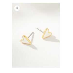 Uncommon James White Heart Earrings